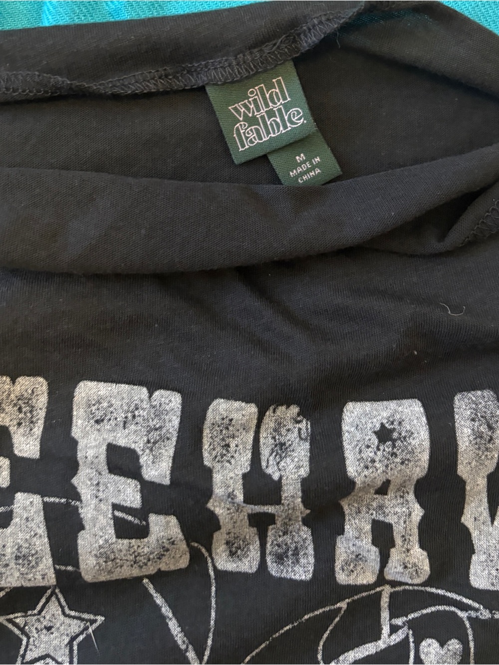 wild fable “yeehaw” Black Distressed Graphic Tee